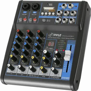 Pyle - Pad20mxu - 5 Channel Professional Compact Audio Mixer with USB Interface