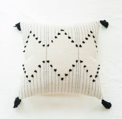 Boho White Black Geometric Cushion Cover Moroccan Style Pillow Cover Woven for Home Decoration Sofa Bedroom 45x45cm30x50cm