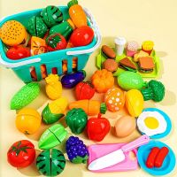 2023 Educational Toy Plastic Kitchen Toy Set Cut Fruit and Vegetable Food House Simulation Toys Early Education Girls Boys Gifts