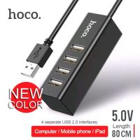 HOCO HB1 4 Port USB HUB 5.0V เพิ่มช่องเสียบ USB USB 2.0 Hub for Laptop, Multi USB Port Expander , Fast Data Transfer USB Splitter for Laptop