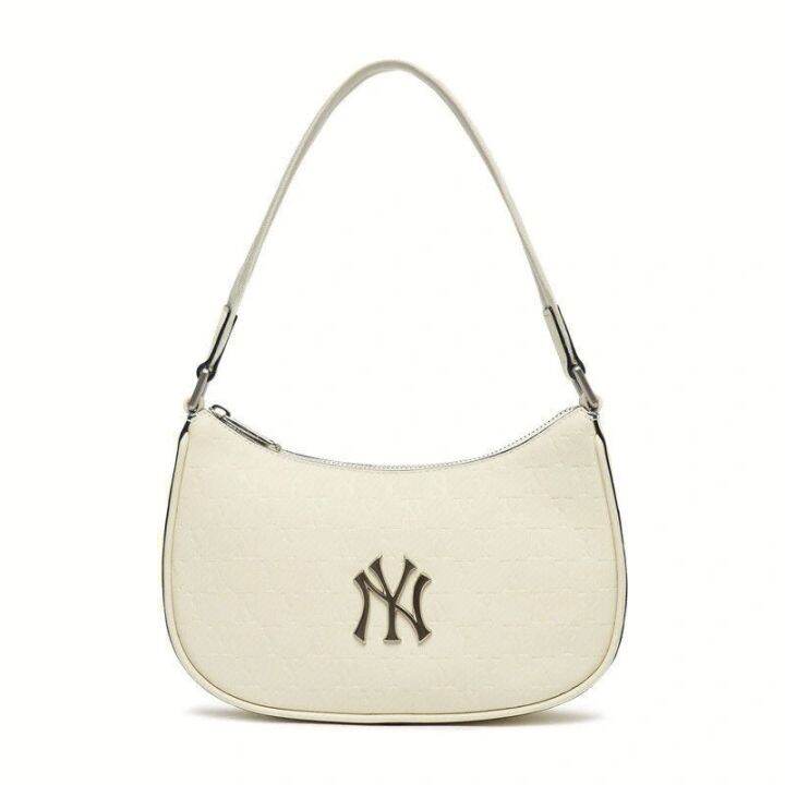 mlb-official-ny-ml-new-underarm-bag-high-quality-casual-all-match-ladies-portable-shoulder-bag-22-metal-embossed-ny-full-standard-trendy-bag