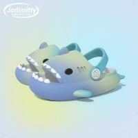 Cartoon Shark Slippers Kids Fashion Cute Soft Soled Non-Slip Sandals Summer New Design Shoes Baby Unisex Eva Round Head Slippers