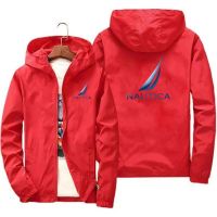 NAUTICA Windproof เดินป่าคลุมด้วยผ้าผู้ชายและผู้หญิงแจ็คเก็ตฤดูใบไม้ผลิและฤดูใบไม้ร่วงกลางแจ้ง Windproof ภูเขาเสื้อกันฝน2023ลำลองสำหรับบุรุษ