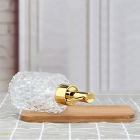 ▲ 160ml Glass Hand Soap Dispenser with Press Pump Clear Diamond Design Refillable Lotion Liquid Refillable Empty Bottle for