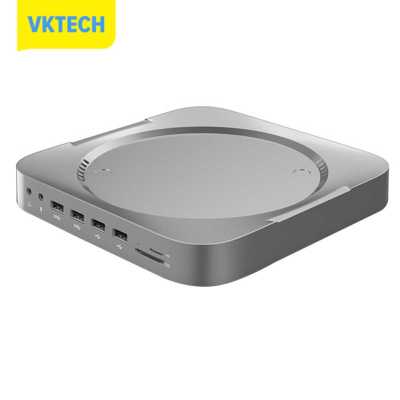 [Vktech] ฮับ Type-C พร้อมกล่องใส่ฮาร์ดดิสก์3 In 1 Type-C แท่นวางมือถือสำหรับ Mac Mini