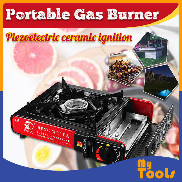 Mytools Portable Outdoor Picnic Gas Stove Cooking Windproof Burner With  Hobs Steamboat | Lazada