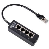 CYI47 4 พอร์ต สายอะแดปเตอร์ RJ45 อุปกรณ์เสริมคอมพิวเตอร์ ส่วนขยายเครือข่าย พอร์ตแยก ชายกับหญิง ตัวผู้ 1 ถึง 4 ตัวเมีย ตัวแยกเครือข่าย อะแดปเตอร์อีเธอร์เน็ต ตัวเชื่อมต่อ RJ45 ตัวแยกสายเคเบิล RJ45