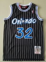 Ready Stock Top-Quality Hot Sale Mens Orlando Magic 32 Shaquille Oneal Mitchell Ness Black Retro Jersey