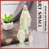 GAOGU 4Pcs 2สีค่ะ รูปปั้น Virgin Mary คาทอลิกคาทอลิก พลาสติกทำจากพลาสติก พรหมจรรย์แฮนด์เมดมาดอนน่า เล็กๆน้อยๆ 6.5ซม. ค่ะ พระเยซูรูปปั้นแมรี่ เครื่องประดับเดสก์ท็อป