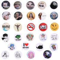 【DT】hot！ Circular Lapel Pins Manga Enamel Badges Anime Metal Brooches Backpacks Hijab Clothing Jewelry