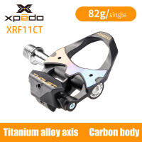 XPEDO XRF11CT Titanium alloy Road Bicycle pedal carbon fiber self-locking pedal Ultralight 164gpair with 3 Bearings