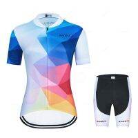 【Hot Sale】embellishembellishฤดูร้อนชุดเสื้อขี่จักรยานผู้หญิงแขนสั้น MTBClothing MountianRoad BicycleProClothes Ropa Ciclismo