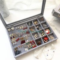 bdfszer 012A Flannel jewelry box earrings jewelry necklace ring earrings earrings hand accessories storage display large capacity box