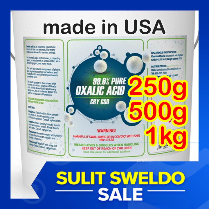 99.6 Pure OXALIC ACID Powder for Clothes Made in USA Wood Bleach Rust