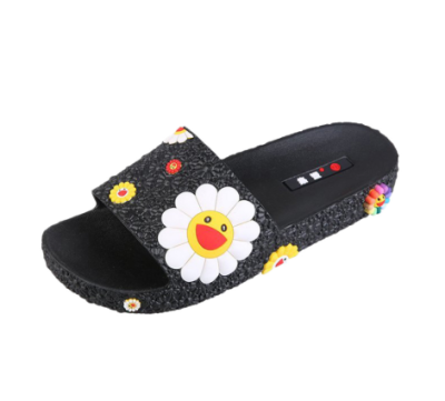 2020 Fashion Womens Slippers Colorful Sunflower Pattern Home Casual Shoes Slippers Women Slides flip flops women beach