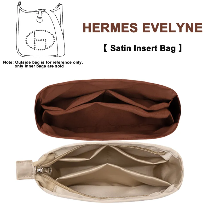 Insert Bag for H-Evelyne 16 29 33 Bag Satin Purse Organizer With