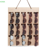 ?【Lowest price】HOMA 15สล็อตรู้สึกขาแว่นตายืนสำหรับแว่นตาเก็บแว่นตา Display แขวนกระเป๋าเก็บ Wall Pocket Storage BOX Organizer