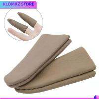 KLOMKZ 5PCS สีน้ำตาลสีน้ำตาลเข้ม ปลอกหุ้มฉนวนกันความร้อน หนาขึ้น เครื่องหนังแท้ ถุงมือสวมนิ้ว สร้างสรรค์และสร้างสรรค์ การขัดเงา ปลอกป้องกันนิ้ว ทำงานได้อย่างยอดเยี่ยม