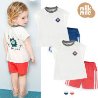 [MILKMILE]ชุดเด็ก เสื้อยืด และ กางเกงขาสั้น [Korea Brand] T-Shirt + Pants Set / MOPUSE58