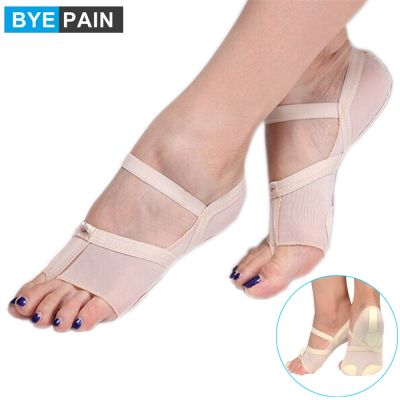 [ใหม่] 1คู่ Breathable Metatarsal Toe Protection ถุงเท้าสำหรับ Belly Ballet Latin Dance โยคะ Forefoot Pads ครึ่ง Lyrical รองเท้าฟิตเนส