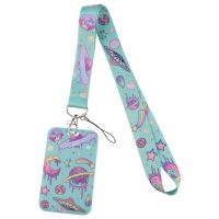 A1981 Space Universe Neck Strap Lanyards for Keys Keychain Woman Badge Holder ID Credit Card Pass Hang Rope Lariat Accessories