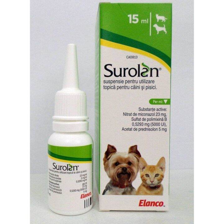 Surolan Ear Drops for Cats and Dogs 15ml (Original) Lazada