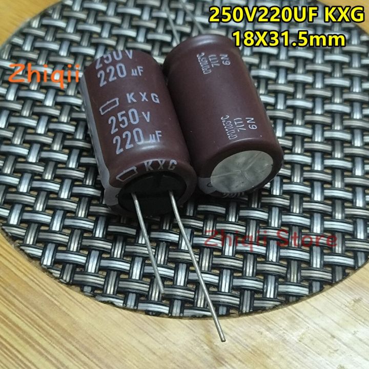 5pcs/10pcs 250v 220uF NIPPON CHEMI-CON 250V220UF 18x31.5mm KXG Capacitor NCC 220uF 250V High frequency low ESR long life New Electrical Circuitry Part