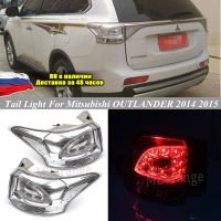 ไฟท้ายสำหรับมิตซูบิชิเอาท์เลอร์2014 2015 LED Bemper Belakang ไฟท้ายสัญญาณเตือนไฟตัดหมอกไฟท้ายอุปกรณ์ตกแต่งรถยนต์