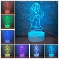 【❉HOT SALE❉】 yisiguyi0 โคมไฟ Led ซูเปอร์มาริโอ3d ไฟ Led ไฟกลางคืนการ์ตูนตั้งโต๊ะสำหรับเด็กโคมไฟตกแต่งห้องนอนวันเกิดสำหรับเด็กเด็กวันหยุด