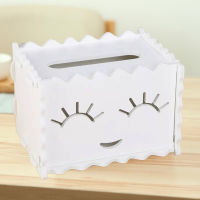 Bathroom Storage Napkin Case PP Board Bedroom Hollowed Container Kitchen Flip Type Wooden Cover Paper Holder Tissue Box Solid