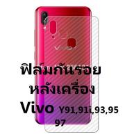 Sticker ฟิล์มคาร์บอนไฟเบอร์ลายเคฟล่า Vivo Y91,Y91i ,Y93,Y95,Y97 สำหรับติดกันรอยด้านหลัง