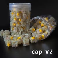 สวิตช์ V2ฝา Gateron แป้นพิมพ์สวิตช์5Pin สีเหลืองนมบรรจุภัณฑ์ขวด