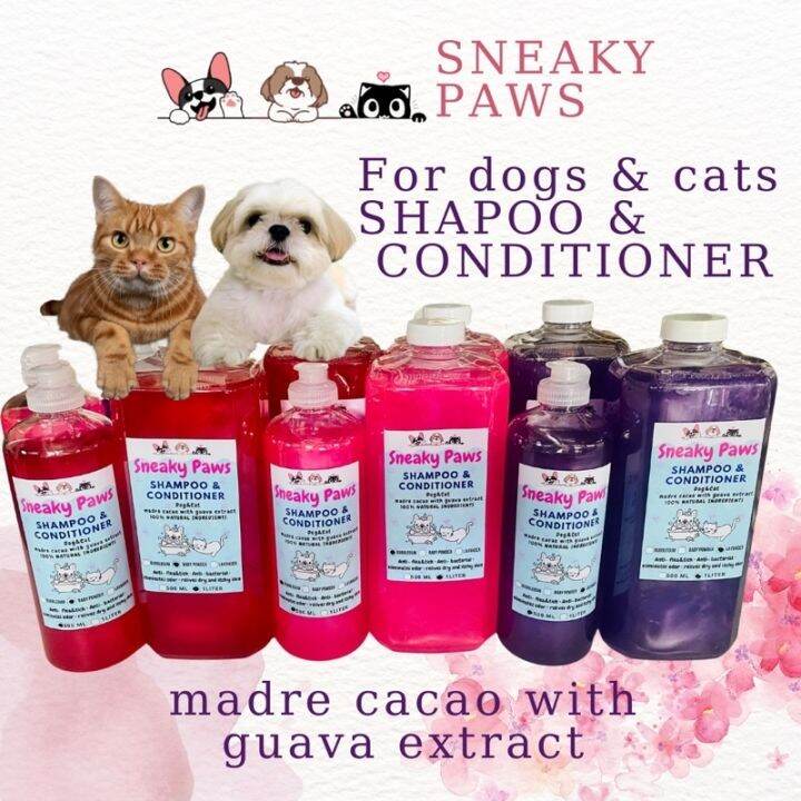 Sneaky Paws Shampoo Conditioner Madre Cacao with guava extract Lazada PH