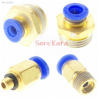 5pcs 1/8 quot; 1/4 quot; 3/8 quot; 1/2 quot; BSP Male to Fit Tube O/D 4/6/8/10/12mm Pushfit Pneumatic Connector Union Quick Release Air Fitting