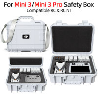 กล่องกันระเบิดพร้อมสายรัดสำหรับ DJI Mini 3/Mini 3 Pro กระเป๋าเดินทางกระเป๋าเก็บของสำหรับ DJI RC-N1 RC Control Drone Essories