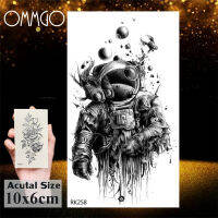 【cw】OMMGO Outspace Women Planet in Temporary Tattoo Sticker Waterproof Black Geometric Mountain Tatoos Body Art Fake Tattoo Paper 【hot】