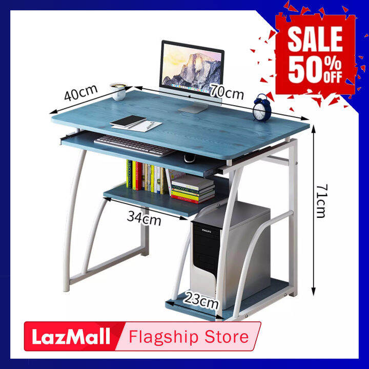 SAYWPH Computer Desktop Table Office Table Simple Desk with Bookshelf