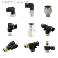 4mm 6mm 8mm 10mm 12mm Tube To M5 1/8 1/4 3/8 1/2 BSP Male Female Thread Black Air Pneumatic Pipe Fitting Quick Connector