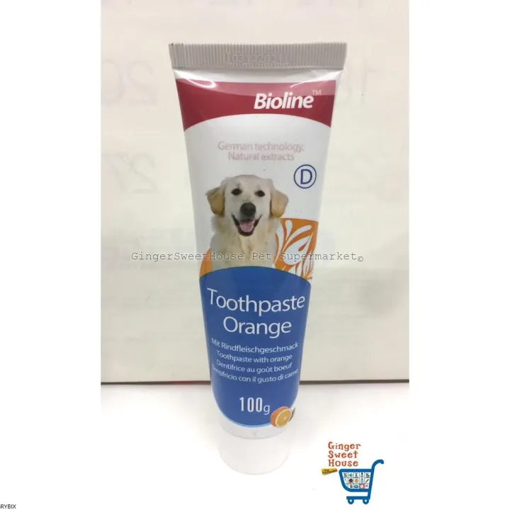 Bioline Dog Toothpaste, Orange flavor, 100g Lazada PH