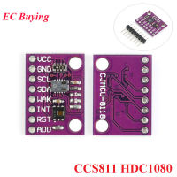 【☸2023 New☸】 rftfeus โมดูล Co2 Hdc1080 Ccs811คาร์บอนมอนอกไซด์สำหรับ Arduino โมดูลการเซ็นเซอร์วัดอุณหภูมิความชื้นก๊าซแบบมีตัวเลข