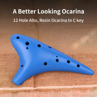 12หลุม Ocarina เรซิ่นพลาสติก Alto C Tuning Ocarina ใหม่12หลุม Multicolor ขลุ่ยผู้ใหญ่เด็ก1Pc