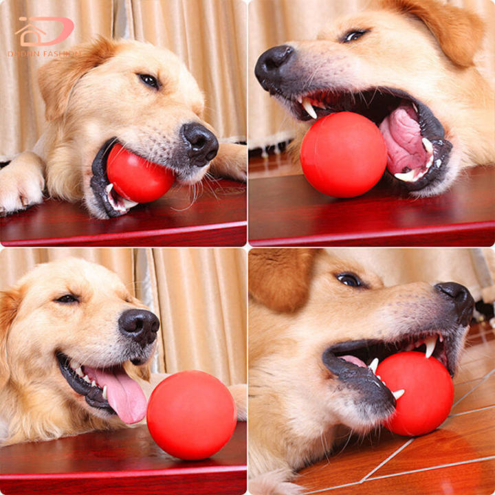 ลูกบอลเด้งดึ๋งของเล่นสัตว์เลี้ยงยางแข็งสำหรับสุนัขกัดลูกทนฝึกการกัดสำหรับลูกสุนัขบดฟัน