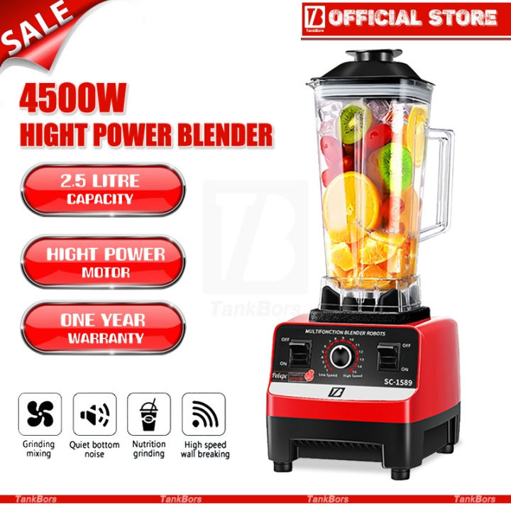 4500W Blender Professional Heavy Mixer Juicer High Power Fruit