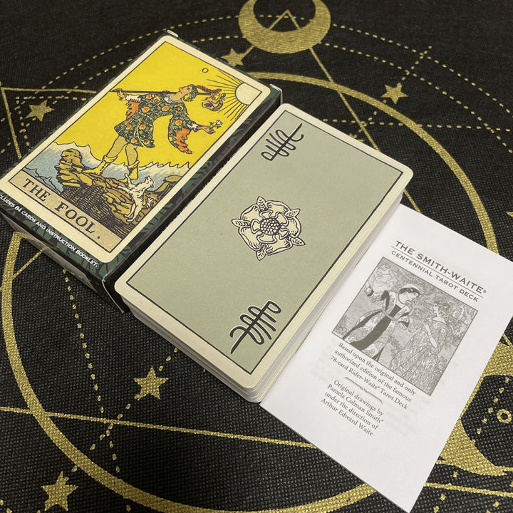 12x7cm-tarot-classic-english-divination-for-beginners-with-guidebook-taro-sturdy-ยืนยันการ์ด-prophecy-deck