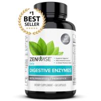 เอนไซม์ ช่วยย่อยอาหาร โปรไบโอติก Zenwise Health, Daily Digestive Enzymes with Prebiotics + Probiotics, 180 VCapsules