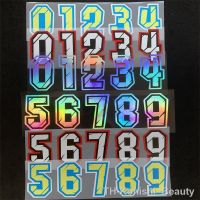 【hot】▧  Racing Numbers Stickers  Paster Motorcycle Refit Reflective Sticker 0123456789 Decals