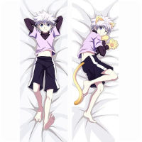 อะนิเมะ Hunter X Hunter Killua Zoldyck คอสเพลย์กอดร่างกายปลอกหมอนกรณี2ด้านพิมพ์เตียงปลอกหมอน Peachskin