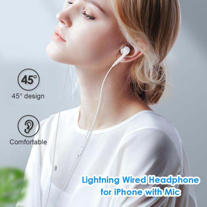 หูฟังลดเสียงรบกวนมีไมโครโฟนในตัวเฮดโฟนแบบมีสายสำหรับ-iphone-14-14-mini-14-pro-13-13-pro-max