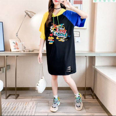 (พร้อมส่ง) Fashion Dress SHOP เสื้อยืด สไตล์เกาหลี" มิกกี้" เสื้อยือ ผู้หญิง พรัอมส่งรุ่นหลวมกางมี5สี ดำ/ขาว/ม่วง/เขียว/แดง
