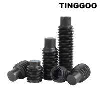 M2.5 M3 M4 M5 M6 M8 M10 M12 M14 M16 12.9 Grade Steel Black Hexagon Socket Set Screw DIN915 Dog Point Grub Convex Headless Bolt Screw Nut Drivers